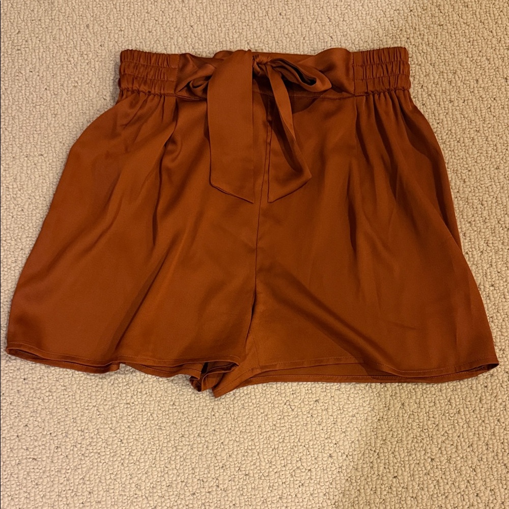 Bar III High Waist Rust Shorts
